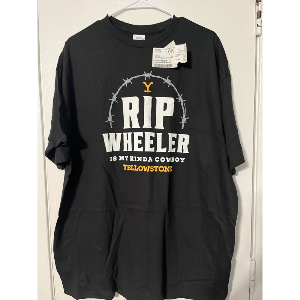 Yellowstone Rip Wheeler Is My Kinda Cowboy Black Graphic T-Shirt 2XL NEW